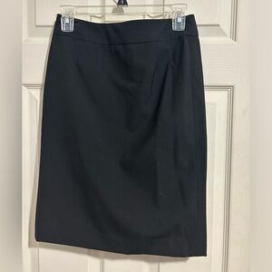 Knee length pencil black skirt